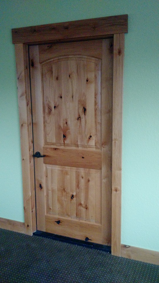 Lacquered Knotty Pine Doors Northwest Painting Inc